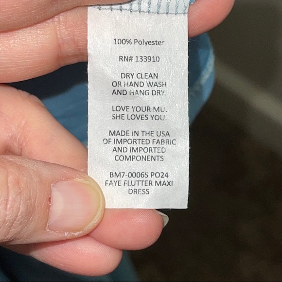 NEW Show Me Your MuMu Faye Flutter Maxi Dress Blue XS - Picture 15 of 17